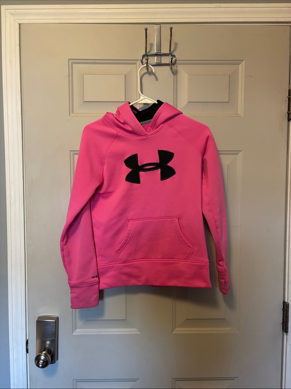 Under Armour Hot Pink Hoodie with Black Logo